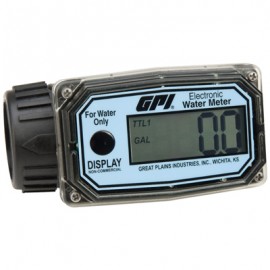 GPI 113255-5 (01N31LM) 1" NPT Nylon Water Flow Meter, 10-100 LPM-