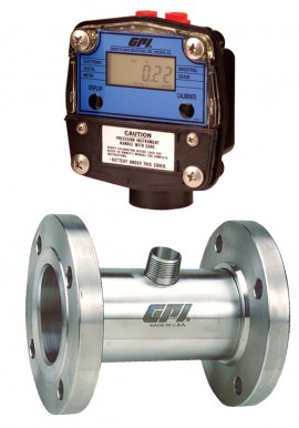 GPI GFP-075S2-5 Turbine Meter, Flange, Standard Display, 1.6-16 GPM-