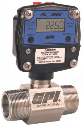 GPI GNP-051S1-5 Turbine Meter, NPT (Male), Standard Display, 0.8-6 GPM-