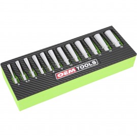 GreatNeck Tools 23986 Metric Socket Set, 1/4" drive, 12-Piece-