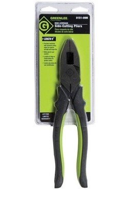 Greenlee 0151-09M Molded Side-Cutting Pliers, 9"-