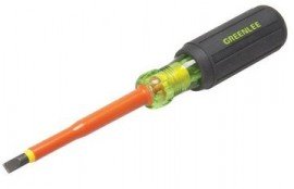 Greenlee 0153-11-INS Insulated Cabinet Screwdriver, 0.25 x 4"-
