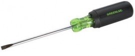 Greenlee 0153-21C Flat Cabinet Screwdriver, 0.188 x 4"-