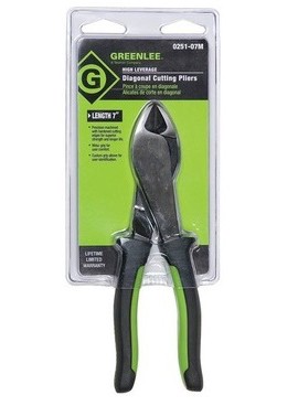 Greenlee 0251-07M Molded Diagonal Pliers, 7"-