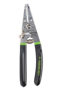 Greenlee 1955-SS Stainless-Steel Wire Stripper Pro, 10 to 18 AWG solid, 12 to 20 AWG stranded-