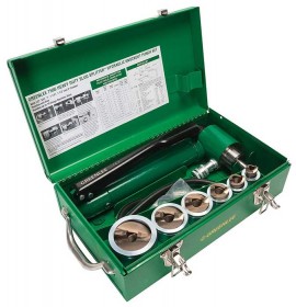Greenlee 7506 Slug-Splitter Self-Centering Knockout Kit with Hydraulic Ram and Hand Pump -