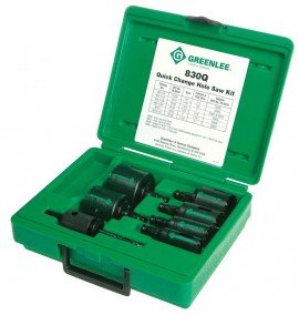 Greenlee 830Q Quick Change Hole Saw Kit, 1/2&amp;quot; Through 2&amp;quot; Conduits-