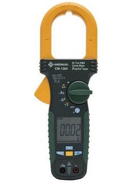 Greenlee CM-1360 AC Current Multimeter with Clamp, 1,000 A-