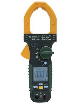 Greenlee CM-1560 AC/DC Current Multimeter with Clamp, 1,000 A-