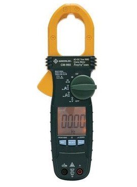 Greenlee CM-960-C AC/DC True RMS Calibrated Clamp Meter, 600 A-