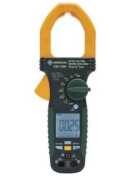 Greenlee CMI-1000 Industrial AC/DC True RMS Clamp Meter, 1,000 A-