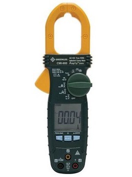 Greenlee CMI-600-C Industrial AC/DC True RMS Calibrated Clamp Meter, 600 A-