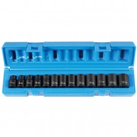 Grey Pneumatic 1203 m 12-Point Metric Impact Set, 3/8" Drive, 13-Piece-
