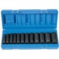 Grey Pneumatic 1213D Fractional Socket Set, 3/8" drive, 12-piece deep impact-