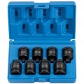 Grey Pneumatic 1308P Pipe Plug Impact Socket Set, ½" drive, 8-piece-