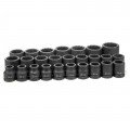 Grey Pneumatic 8126 m Impact Socket Set, ¾" drive, 12-point metric, 26-piece-