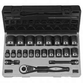 Grey Pneumatic 82222 Duo Socket Set, ½" Drive, 12-Point Fractional, 22-Piece-