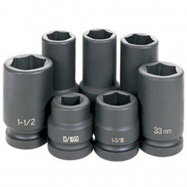 Grey Pneumatic 9007 Wheel Service Socket Set, 1" drive, 7-piece-