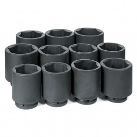 Grey Pneumatic 9011D Fractional Socket Set, 1" drive, 11-piece-