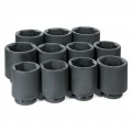Grey Pneumatic 9011D Fractional Socket Set, 1" drive, 11-piece-