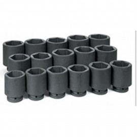 Grey Pneumatic 9016D Fractional Socket Set, 1" drive, 16-piece-