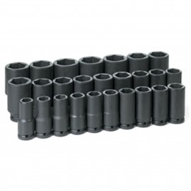 Grey Pneumatic GRY-8026MD Metric Deep Impact Socket Set, ¾" Drive, 26-Piece-
