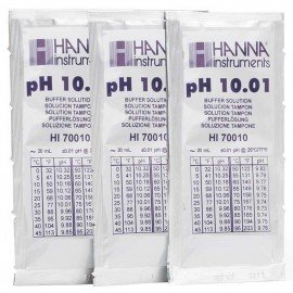 Hanna HI70010P Calibration Buffer Sachets, pH 10.01, 25 x 20 ml-