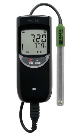 Hanna HI991001 pH/Temperature Meter, Waterproof, Portable-