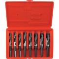 Hanson Rivet 90108 Reduced Shank Silver and Deming Drill Bit Set, 8-piece, 9/16" to 1"-