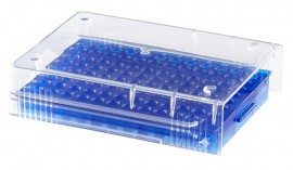 Heathrow Scientific 120539 Low Temperature PCR&amp;copy; Rack, 96 Well, Blue-