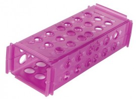 Heathrow Scientific 120685 Clinical 4-Way Tube Rack, purple-