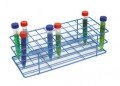 Heathrow Scientific 120767 Coated Wire Tube Rack, 22 to 25 mm, 4 x 10 Format, Blue-