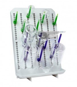 Heathrow Scientific 120791 Lab Drying Rack Set, wall/bench mount-