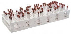 Heathrow Scientific HS120112 Mega Rack Clinical Tube Rack, Double, White-