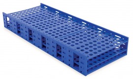Heathrow Scientific HS120113 Mega Rack Clinical Tube Rack, Double, Blue-
