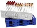 Heathrow Scientific HS120115 Mega Rack Clinical Tube Rack, 13-16 mm, Blue-