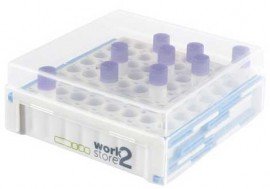 Heathrow Scientific HS120183 Work 2 Store Expanding Storage Rack, 0.5mL and 0.2mL-
