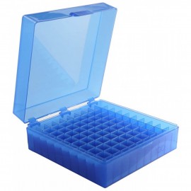 Heathrow Scientific HS120201 100-Well Microtube Storage Box, Blue, Pack of 5-