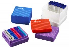 Heathrow Scientific HS120262 True North Freezer Box, 81 Wells, Natural-