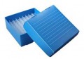 Heathrow Scientific HS120371 True North Freezer Box, 81 Wells, Blue-