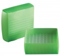 Heathrow Scientific HS120372 True North Freezer Box, 81 Wells, Green-