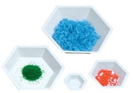 Heathrow Scientific HS14251B Hexagonal Weighing Boats, Medium, Pack of 500-