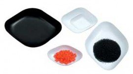 Heathrow Scientific HS1427C Diamond Weighing Boat, 100mL, Black-