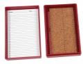 Heathrow Scientific HS15989C 25 Place Premium Microscope Slide Box, Cork, Red-
