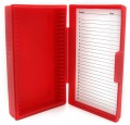 Heathrow Scientific HS15990B Standard Microscope Slide Box, Red-