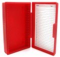 Heathrow Scientific HS15990B Standard Microscope Slide Box, Red-