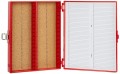 Heathrow Scientific HS15994C 100 Place Premium Microscope Slide Box, Cork, Red-