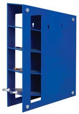 Heathrow Scientific HS20612M Magnetized Pipette Rack, ABS, Blue-