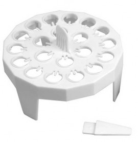 Heathrow Scientific HS2132A Floating Microtube Rack, 16, White-