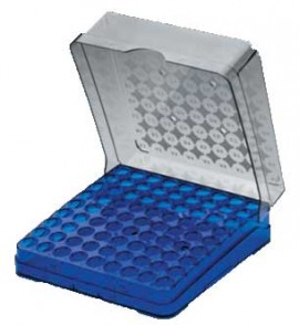 Heathrow Scientific HS23300D Arctic Squares Cryo-Box PC, 100 wells, Blue-